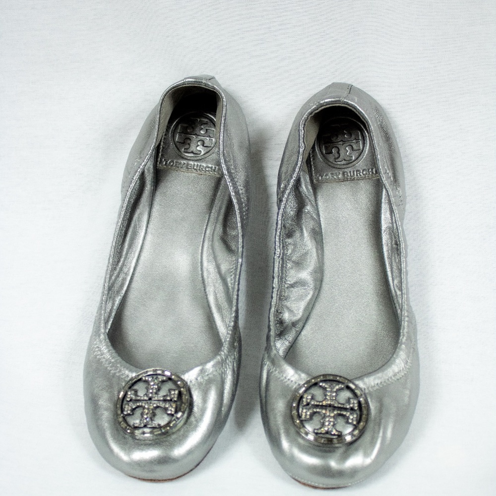 Tory Burch Silver Flats
